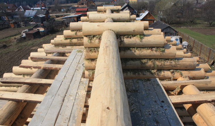 Сборка деревянного сруба