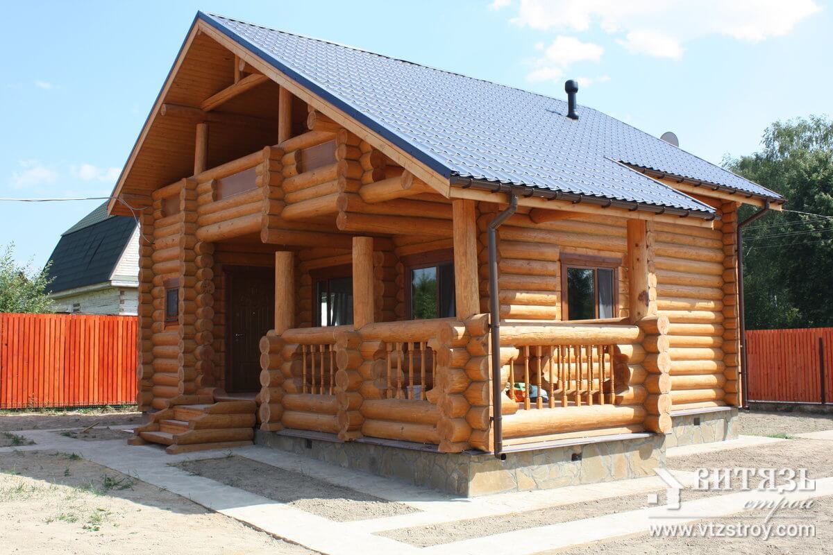 Экстерьерные решения в рубленном доме 19