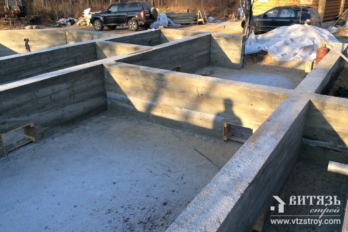 Установка фундамента под рубленный дом 7